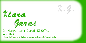 klara garai business card